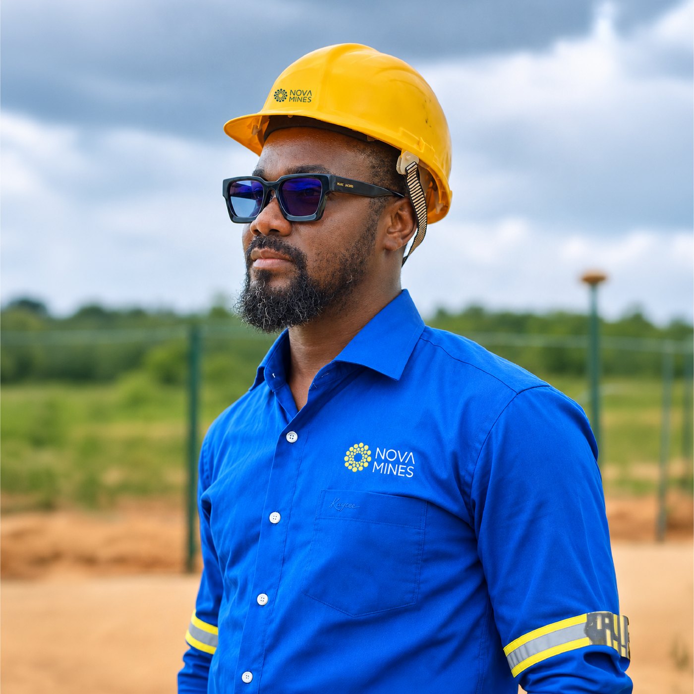 A Nova Mines employee on site