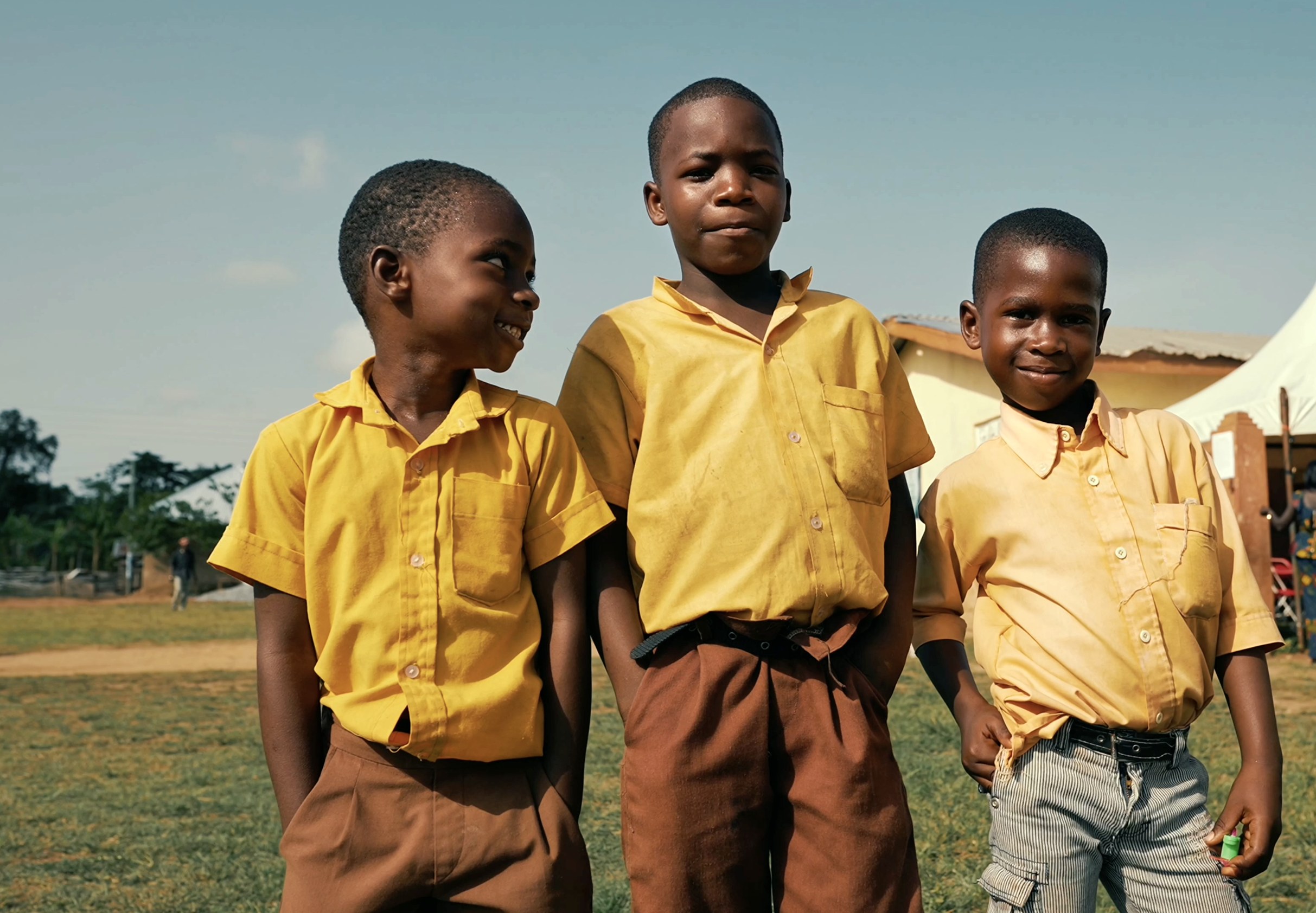 Schoolchildren in a host community in the Western Region